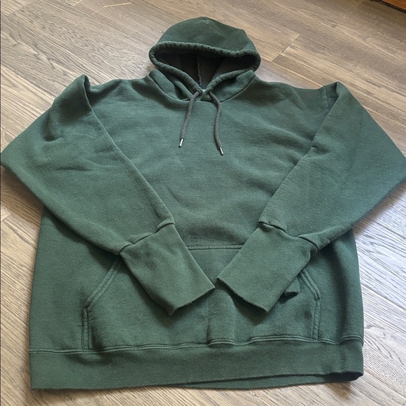 Handcuffs |Vintage 90s Skater Brand Green Pullover Hoodie Size Large Made in USA - Picture 2 of 11